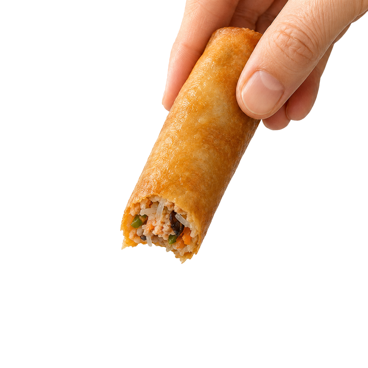 Nem croustillant tenu à la main — Spécialité Asia Daily